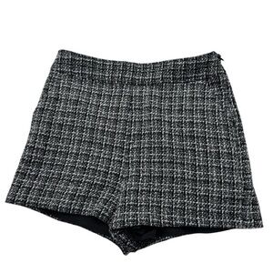 Lucca Couture Black and White Tweed Shorts